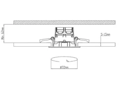 LED Einbaustrahler PAMIR dimmbar rund Ø8,5cm schwenkbar Silber matt