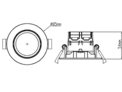 LED Einbaustrahler PAMIR dimmbar rund Ø8,5cm schwenkbar Silber matt