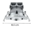LED Einbaustrahler PAMIR eckig schwenkbar dimmbar Chrom 5,5W