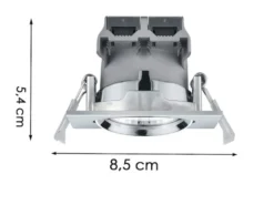 LED Einbaustrahler PAMIR eckig schwenkbar dimmbar Chrom 5,5W