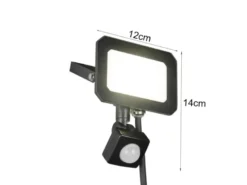 LED Flutlichtstrahler FUNCHAL 20W mit Bewegungsmelder, IP44, Breite 12cm