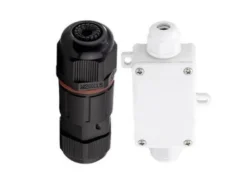 LED Flutlichtstrahler 30W, Aluminium Schwarz, IP65, mit Anschlussbox
