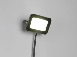 LED Flutlichtstrahler 20W, Aluminium Schwarz, IP65, mit Anschlussbox