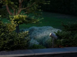 LED Garten Baumstrahler 2er SET mit Erdspieß 12V Trafo & 10mtr. Kabel, 27cm hoch