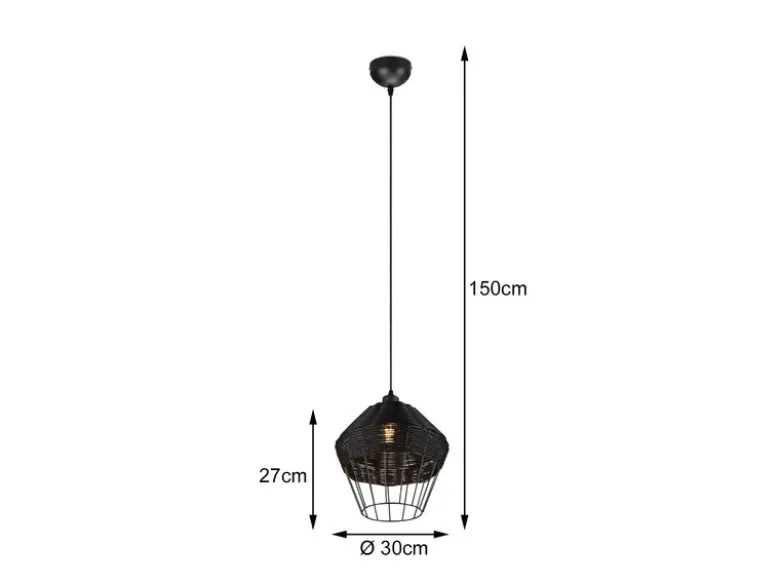 LED Gothic Pendelleuchte Dark Romantic Schwarz Dunkelromantik