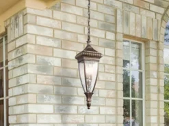 LED Historische Außen Hängeleuchte, Bronze Ø18cm