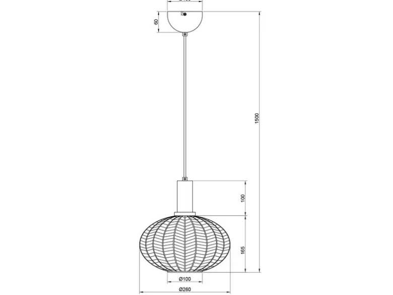 LED Hängelampe einflammig mit Kugel Glasschirm Amber Ø 26cm
