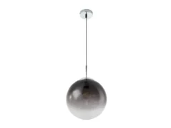 LED Hängelampe mit Glaskugel Design aus Rauchglas, Ø 30cm