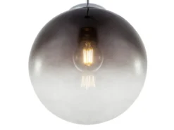LED Hängelampe mit Glaskugel Design aus Rauchglas, Ø 30cm