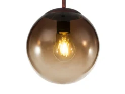 LED Hängelampe mit Glaskugel Design aus Amberglas, Ø 20cm