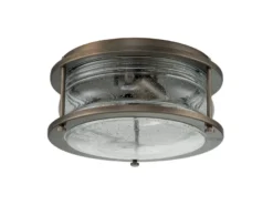 LED Industrial Deckenleuchte für Innen & Außen, Bronze Ø30,5cm