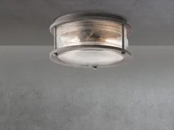 LED Industrial Deckenleuchte für Innen & Außen, Anthrazit Ø30,5cm