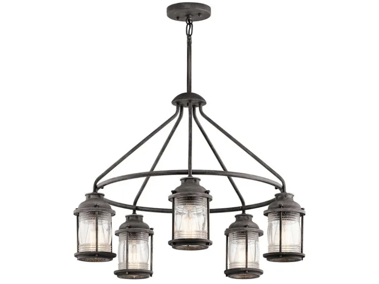 LED Industrial Pendelleuchte für Innen & Außen, Anthrazit Ø66cm