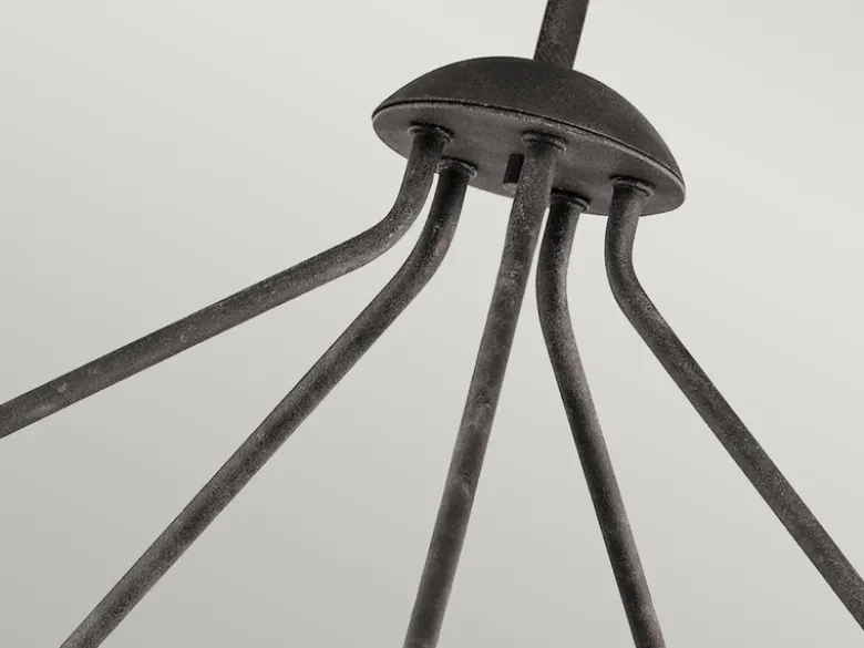 LED Industrial Pendelleuchte für Innen & Außen, Anthrazit Ø66cm