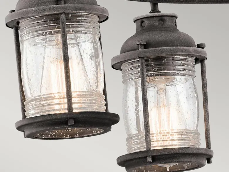 LED Industrial Pendelleuchte für Innen & Außen, Anthrazit Ø66cm