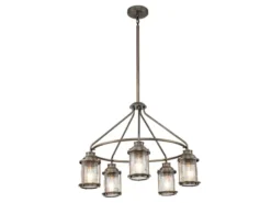 LED Industrial Pendelleuchte für Innen & Außen, Bronze Ø66cm