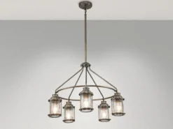 LED Industrial Pendelleuchte für Innen & Außen, Bronze Ø66cm