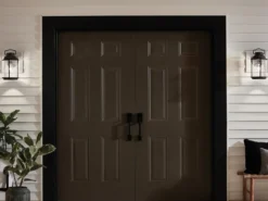 LED Industrial Wandlaterne für Innen & Außen, Anthrazit Höhe 35cm