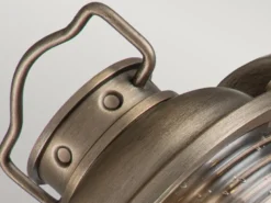 LED Industrial Wandlaterne für Innen & Außen, Bronze Höhe 28cm