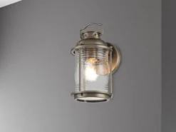 LED Industrial Wandlaterne für Innen & Außen, Bronze Höhe 28cm
