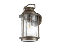 LED Industrial Wandlaterne für Innen & Außen, Bronze Höhe 40cm
