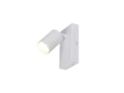 LED Innen Wandstrahler Weiß mit Schalter, Spot schwenkbar, Höhe 15cm