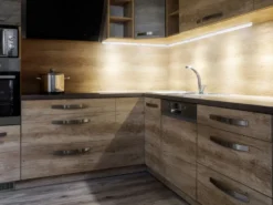 LED Küchen Unterbauleuchten FLEXLIGHT flach für Eckmontage, Gesamtlänge 67cm