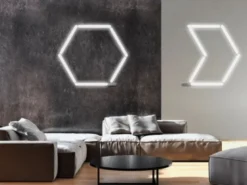 LED Küchen Unterbauleuchten SET flach für Eckmontage, Gesamtlänge 90cm