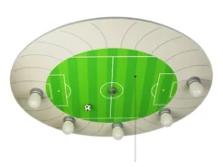 LED Kinder Deckenleuchte Fußball-Stadion mit Zugschalter für LED-Schlummerlicht