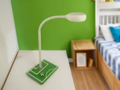 LED Kinder Schreibtischlampe mit Fußballmotiv & Flexarm, Höhe 37cm