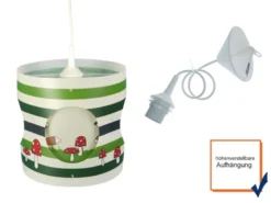 LED Kinderzimmer Dreh-Pendelleuchte Lampenschirm drehend Motiv Fox