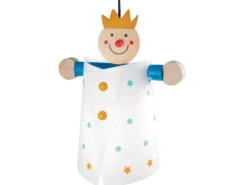 LED Kinderzimmerlampe, Pendelleuchte Kunststoff/Holz, Design LAMPENPRINZ