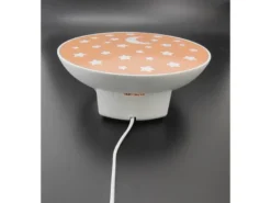LED Kinderzimmer Wandleuchte mit Stecker und Schalter, Pfirsichfarben Ø 25cm