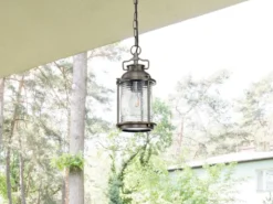 LED Kleine Industrial Pendelleuchte für Innen & Außen, Bronze Ø15cm