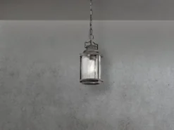 LED Kleine Industrial Pendelleuchte für Innen & Außen, Anthrazit Ø15cm