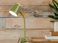 LED Klemmlampe PONGO Grün flexibel biegsam, Höhe 33cm