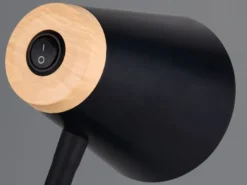 LED Klemmlampe PONGO Schwarz flexibel biegsam, Höhe 33cm