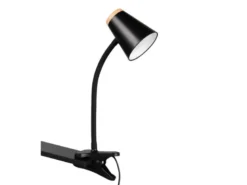 LED Klemmlampe PONGO Schwarz flexibel biegsam, Höhe 33cm