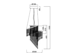LED Kronleuchter mit Acryl Kristallbehang und Fernbedienung Ø 38cm