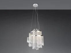 LED Kronleuchter mit Acryl Kristallbehang und Fernbedienung Ø 38cm