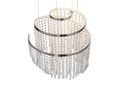 LED Kronleuchter mit Acryl Kristallbehang und Fernbedienung Ø 38cm