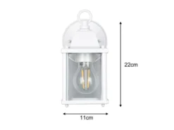 LED Landhausstil Außenwandleuchte, Wandlaterne Weiß, Höhe 22cm