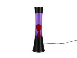 LED Lavalampe ETNA im 90er Jahre Design, Schwarz mit roter Lava, Höhe 39,5cm