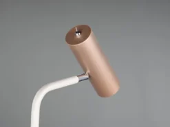 LED Leseleuchte Metall Coffee / Weiß, Spot schwenkbar, Höhe 151cm
