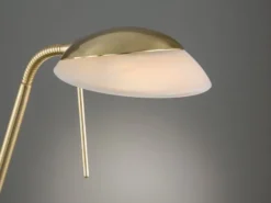 LED Leseleuchte POOL Messing dimmbar, Höhe 160cm