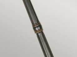 LED Mastleuchte im Jugendstil mit Amberglas, Höhe 237cm