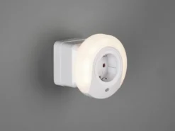 LED Nachtlichter 2er SET Plug-in mit Steckdose & Dämmerungssensor - Ø 9cm