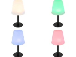 LED Outdoor Solar Tischleuchte mit RGB Farbwechsel, Höhe 30cm