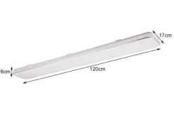 LED Panel Deckenleuchte BLANCA flach, hell & dimmbar, Warmweiß, Breite 120cm