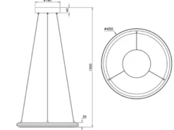LED Pendelleuchte AMADOR Metall Coffee, dimmbar & Lichtfarbe einstellbar Ø 45cm